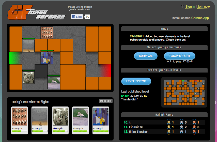 Gif Tower Defense un interesante juego de HTML5 en desarrollo - Capa 8