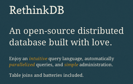 RethinkDB. Una base de datos distribuida de código abierto