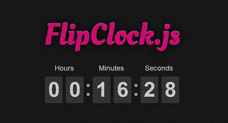 FlipClock.js. Librería para crear reloj con efecto moneda